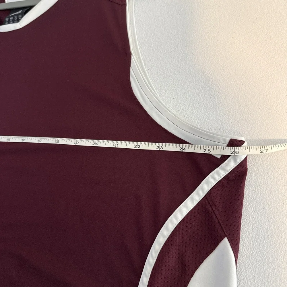 Adidas 2XT Practice Basketball Jersey Men Maroon White Mesh Performance Big Tall